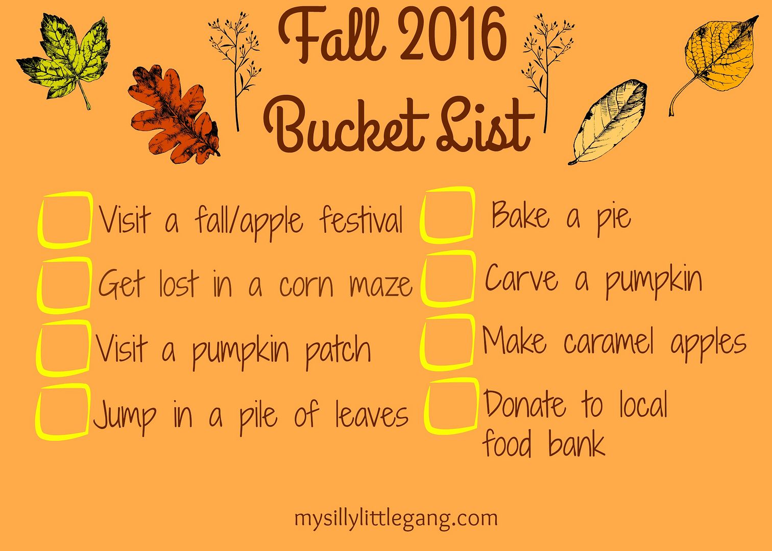 Fall bucket list