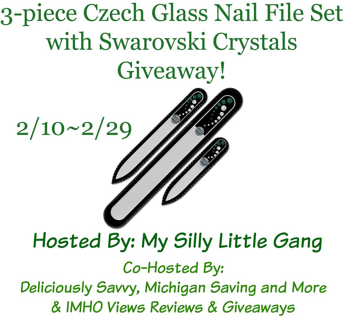 glass nail file giveaway