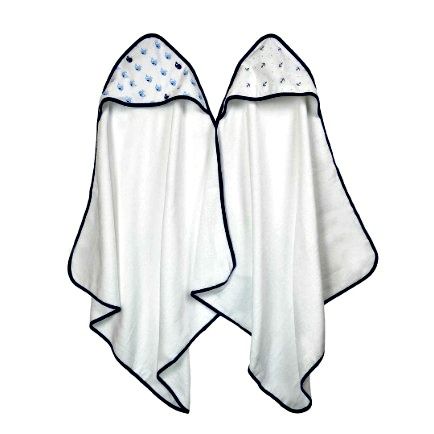 Whale and Anchor Multicolor Hooded Towel Set