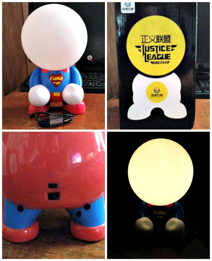 Rechargeable Superhero Cartoon LED Night Light Desk Lamp