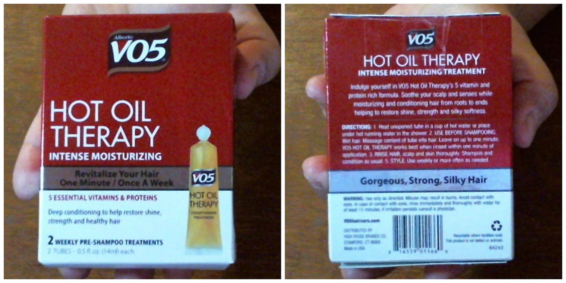 VO5 hot oil treatment