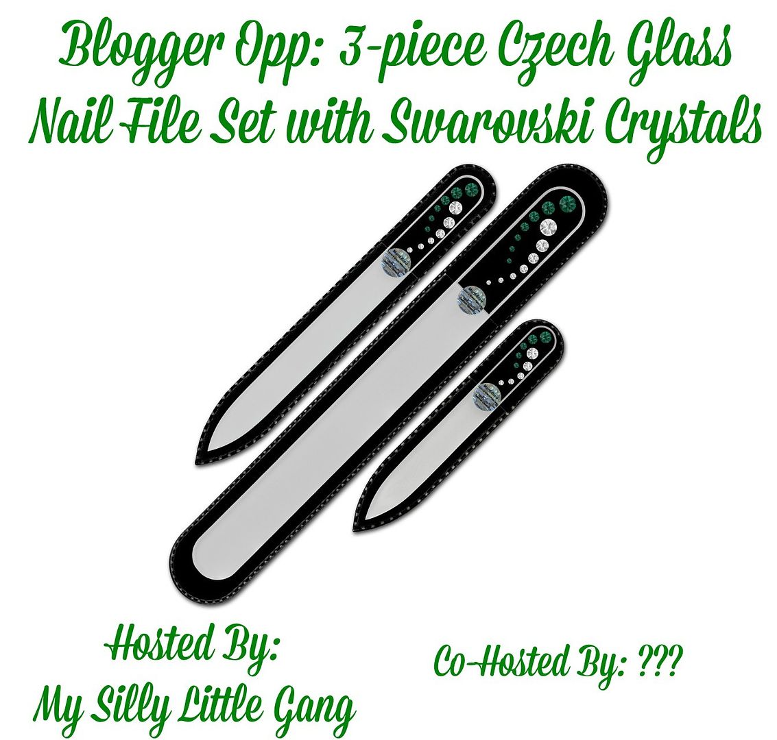 czech glass nail file set
