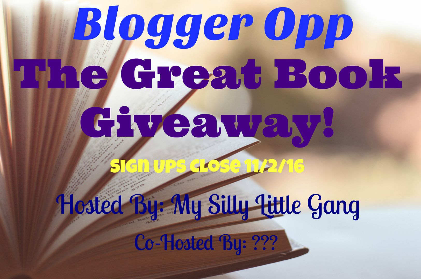 great book giveaway blogger opp