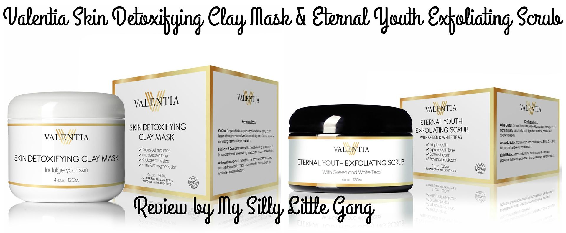 valentia detoxifying clay mask and exfoliating scrub