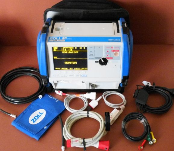 Zoll M Series Defib with 12 Lead ECG,SPO2,NIBP,Therapy Cable,Bluetooth