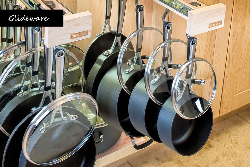 glideware slide out pot and pan storage system