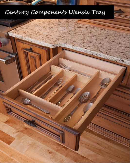 Century Components solid wood utensil organizer