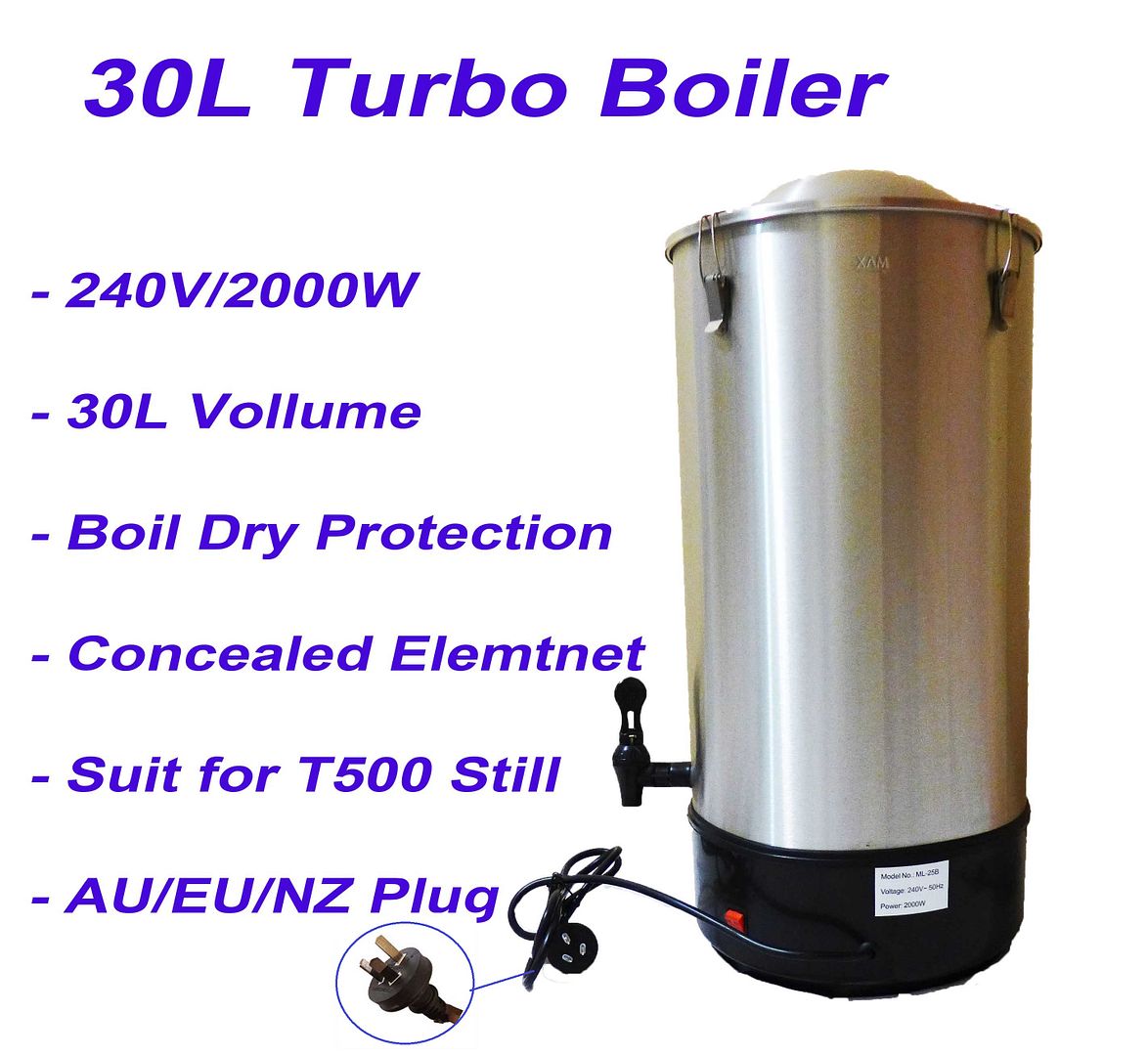 30L Stainless Steel Electrical Turbo Boiler 2000W Homebrew Suit for