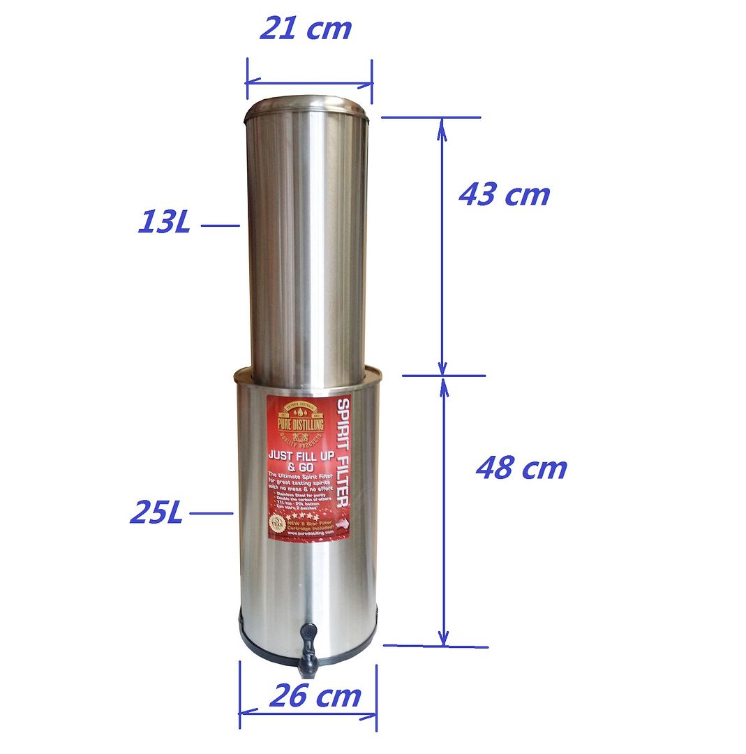 Pure Distilling Stainless Steel ULTIMATE Carbon Filter Purify your