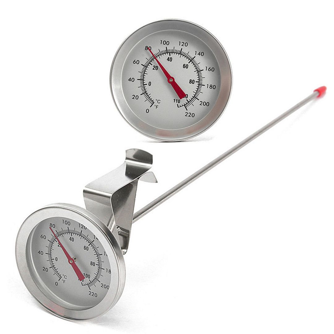 Long Probe Food Grade S Steel Dial Thermometer For Home Brew Cheese