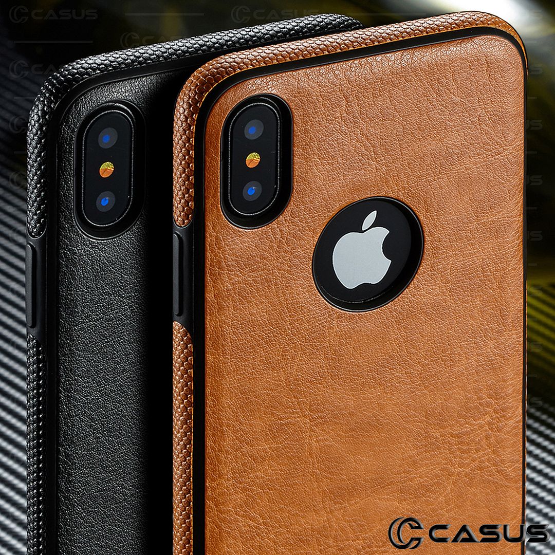 For Apple iPhone XS MAX XR SLIM Luxury Leather Back Ultra Thin TPU Case ...