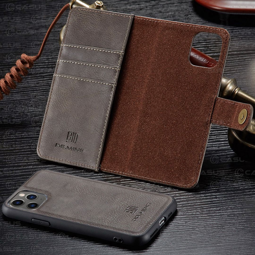 For iPhone 11/11 PRO MAX Leather Removable Wallet Magnetic Flip Card Case Cover | eBay