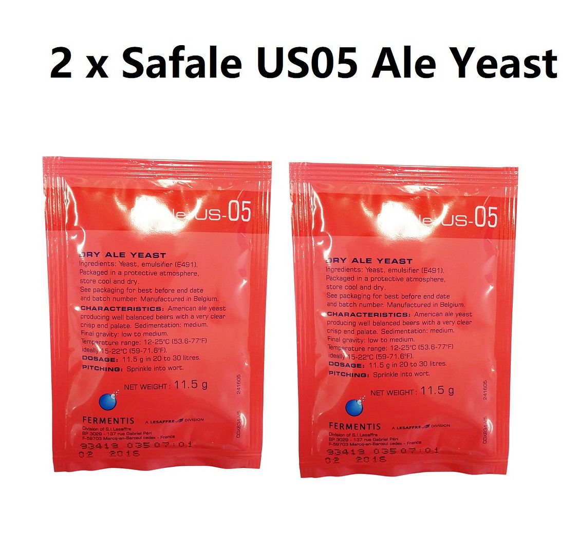 2 x Fermentis Safale US05 American Style Pale Ale Yeast eBay