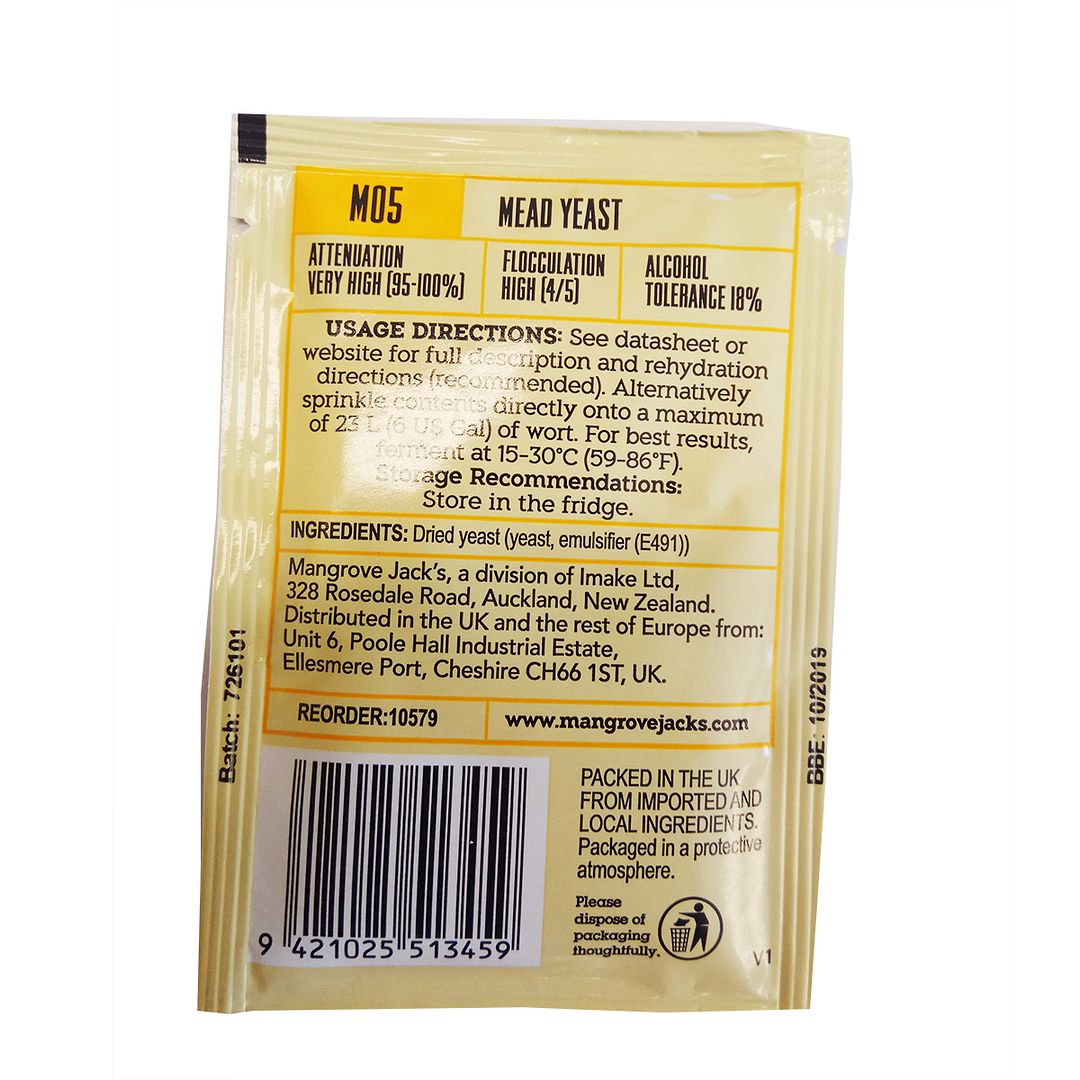 2 x Mangrave Jack's M05 Mead Yeast For All Styles Mead | eBay